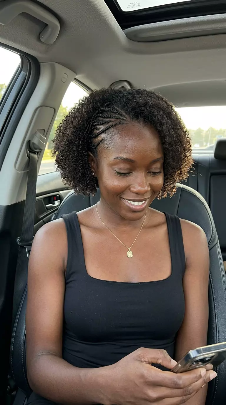 Afrofuturist Espresso Bob 2026 short espresso bob haircut with micro-braids and tapered nape for summer
