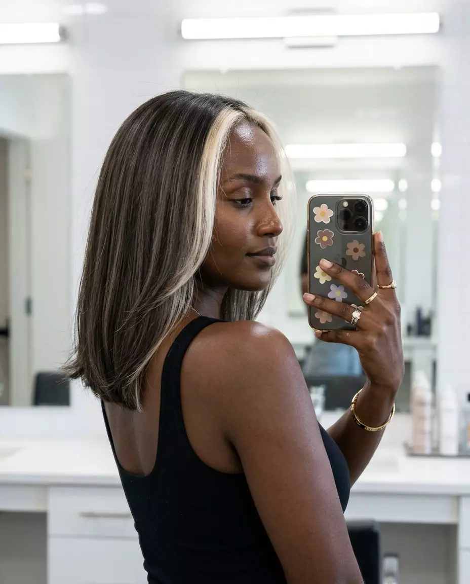 short platinum blonde money piece with ash lowlights and icy white toner for summer 2026