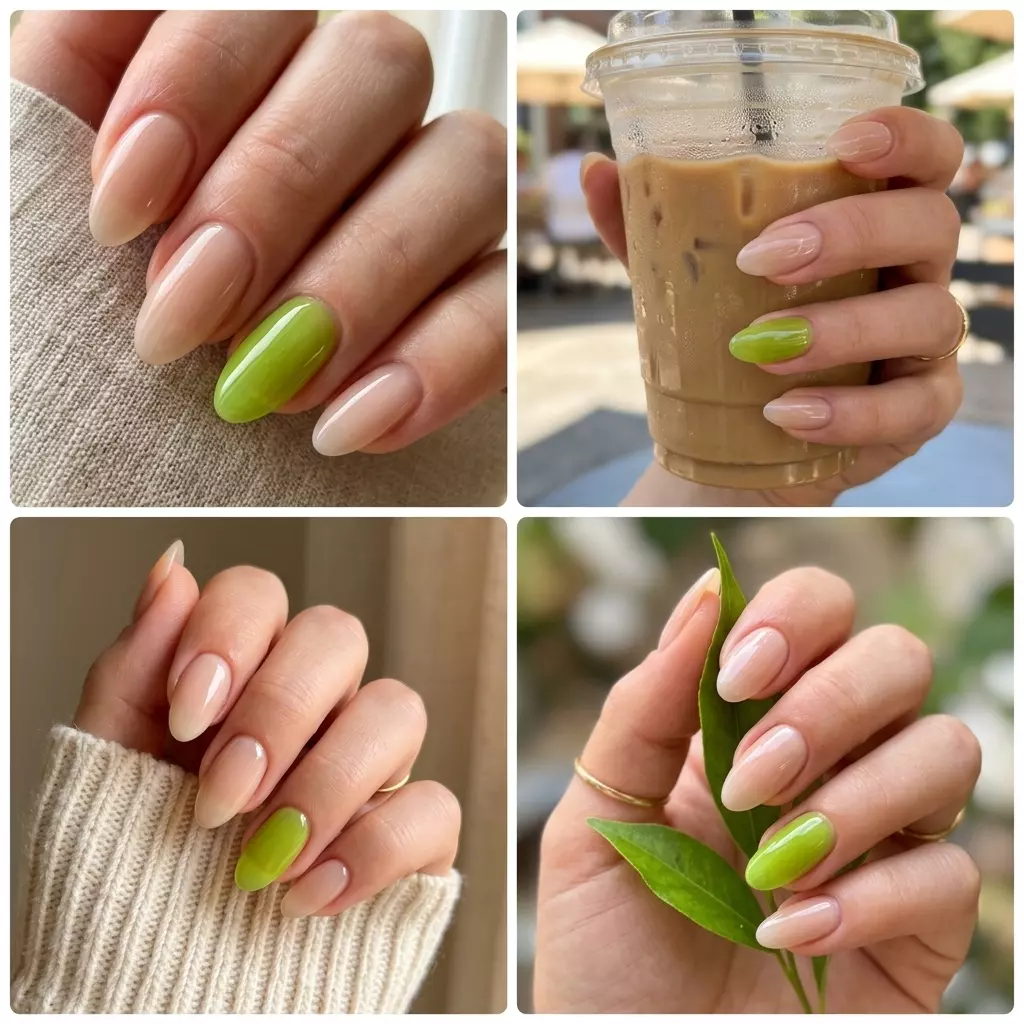 Summer Colorful Nails 2026: Jelly Lime Accent Jelly Lime Accent Almond nails: Summer colorful nails designs 2026 for casual outings, summer brunch. Playful & chic.