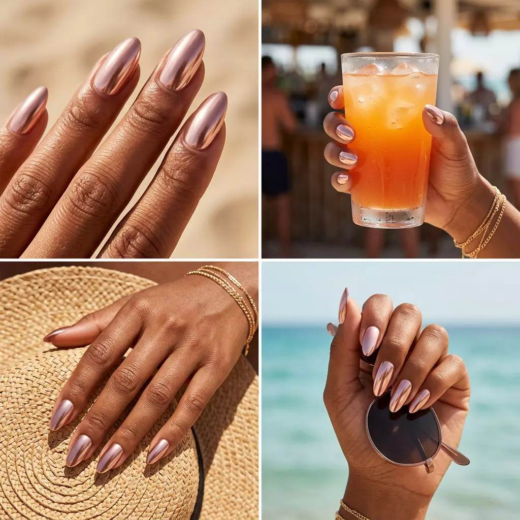summer nails for brown skin tone 2026 - Style Inspiration summer nails for brown skin tone 2026 outfit idea - fashion styling inspiration