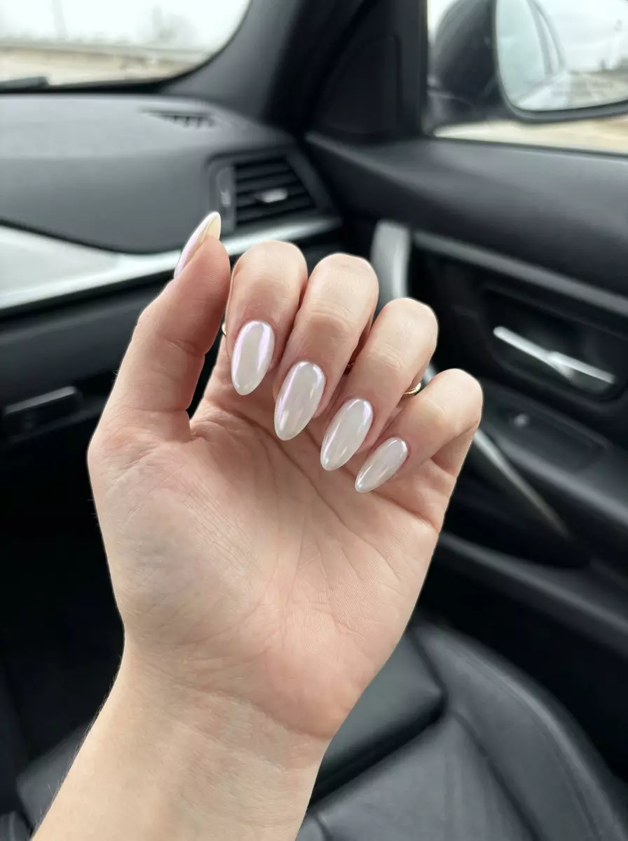 Classic Glazed Donut Nails 2026 Classic Glazed Donut Sheer White nails for summer 2026, perfect for date nights, daily wear, and weddings. Glamorous.