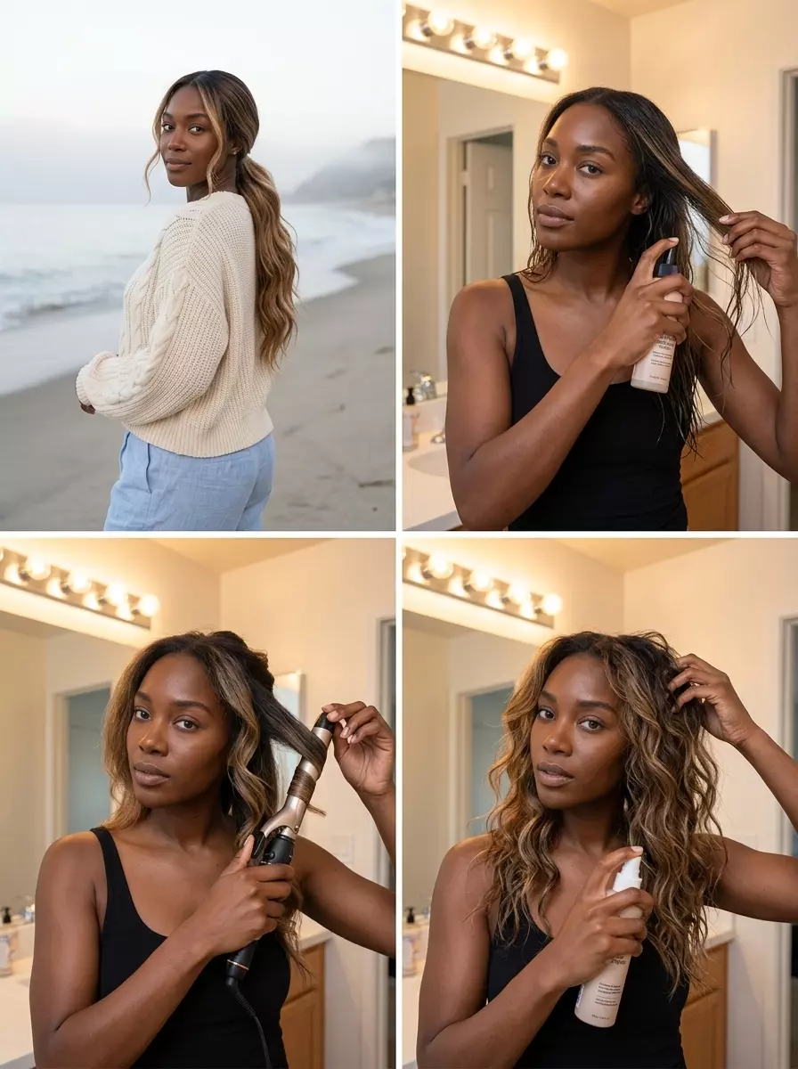 Balayage Wavy Ponytail 2026 long syrup blonde balayage ponytail with natural root and soft layers for a bohemian look
