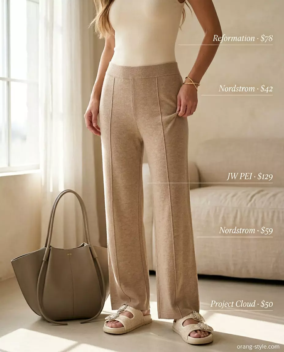 What to Wear with Bodysuit Summer 2026: Cream knit bodysuit and beige wide-leg pants for monochromatic ease.